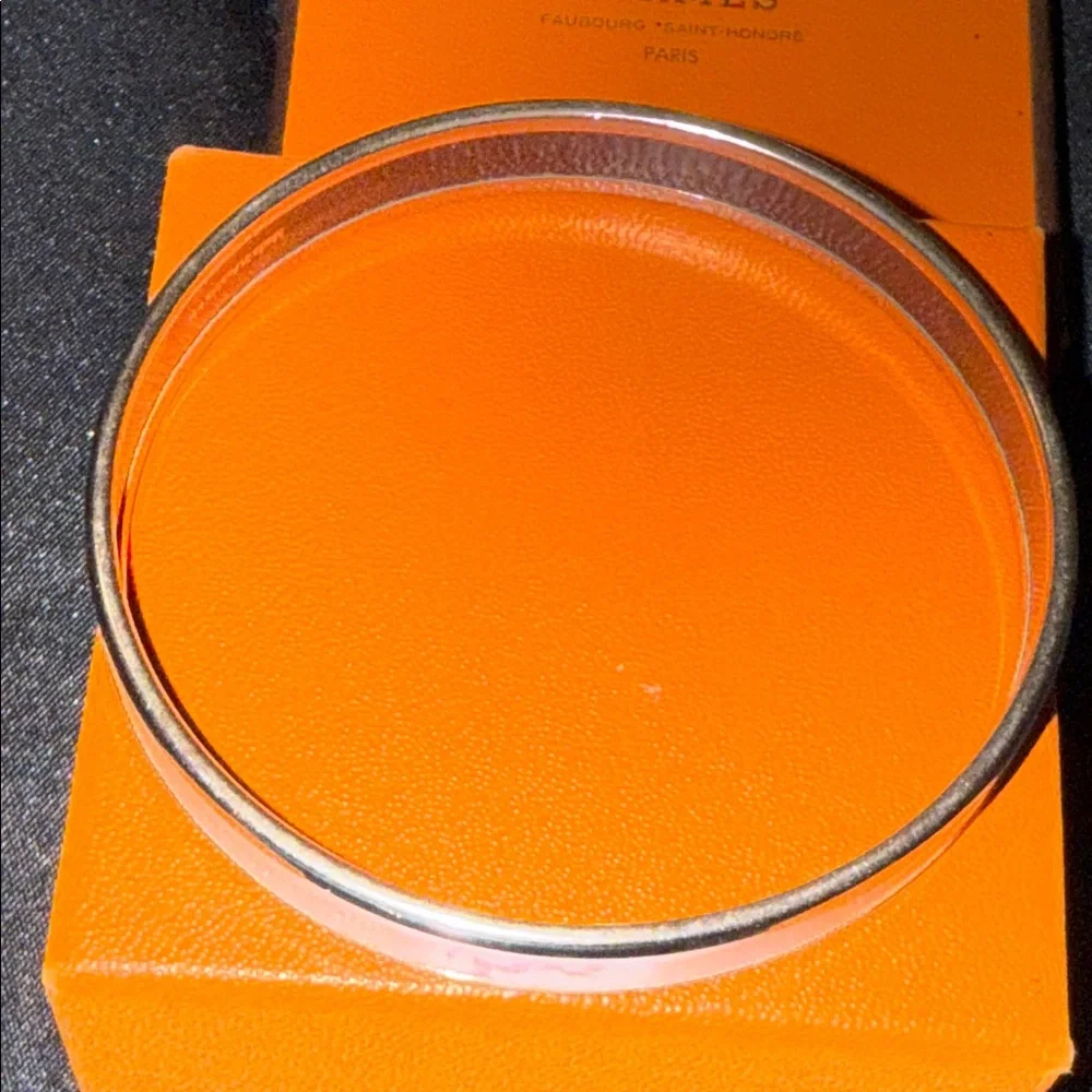 Hermes Pink Black and Silver Enamel Bracelet - Picture 9 of 15